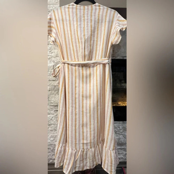 NWT Rails Bridgette wrap yellow striped dress size Small - Picture 8 of 11